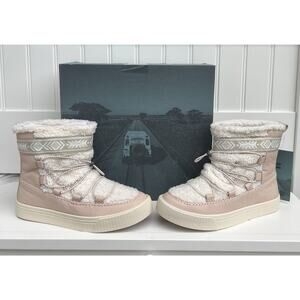 TOMS Alpine Winter Booties Womens Pink Casual Boots 10012455
